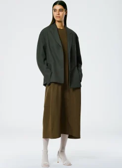 Discount Tibi 4 Ply Silk T-Shirt Dress Wood