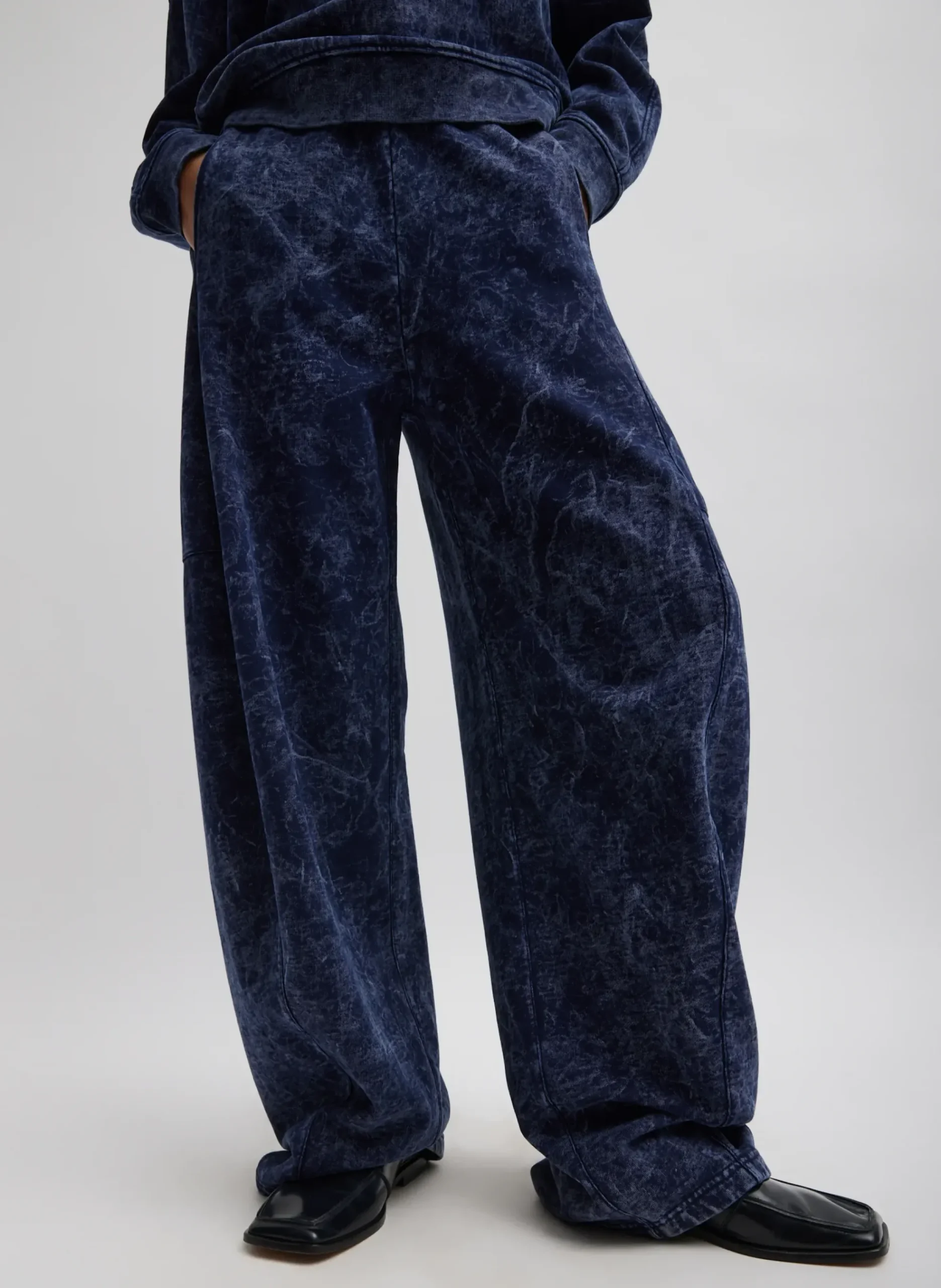 Outlet Tibi Acid Wash Winslow Sweatpant Acid Navy