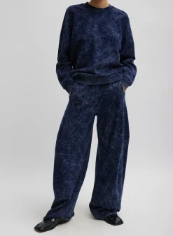 Outlet Tibi Acid Wash Winslow Sweatpant Acid Navy