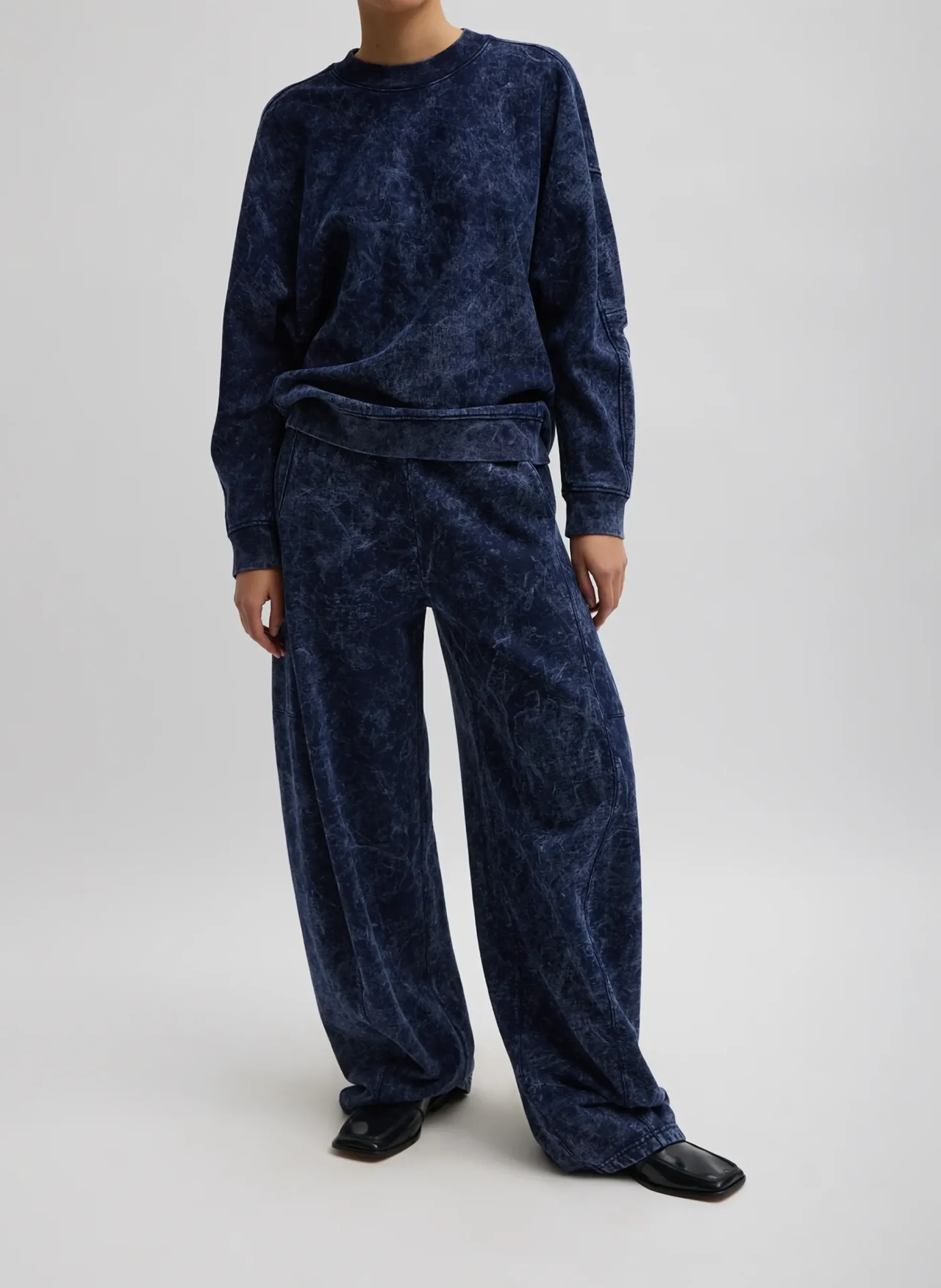 Outlet Tibi Acid Wash Winslow Sweatpant Acid Navy
