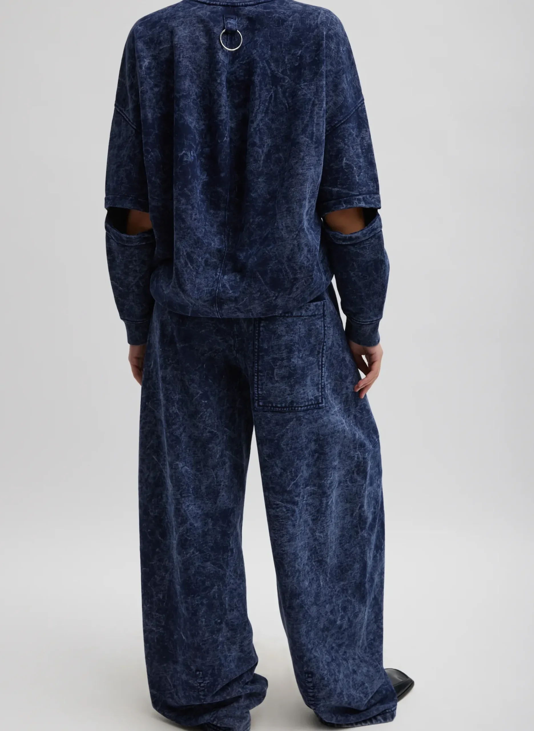 Outlet Tibi Acid Wash Winslow Sweatpant Acid Navy