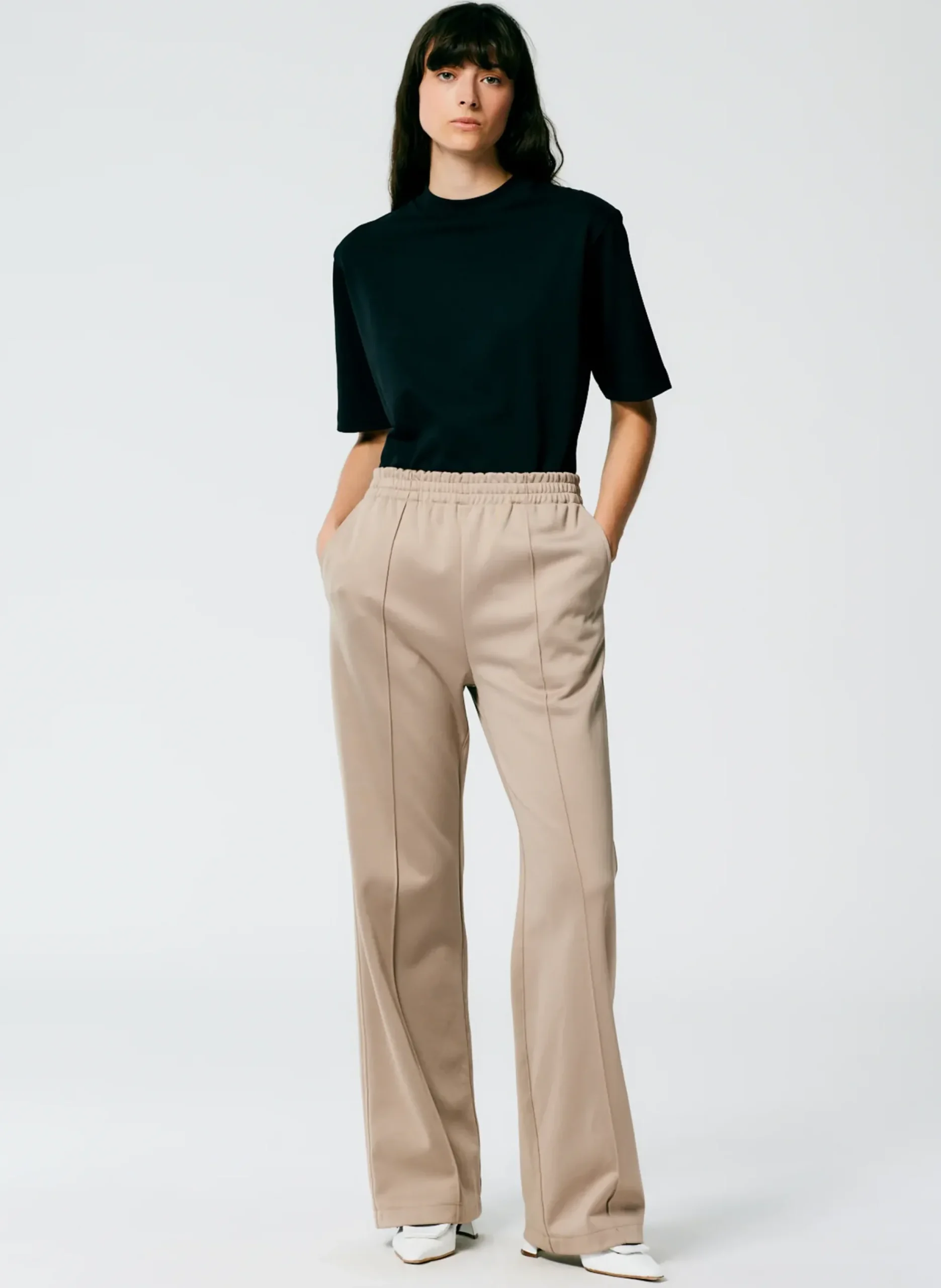 Sale Tibi Active Knit Scottie Jogger Khaki