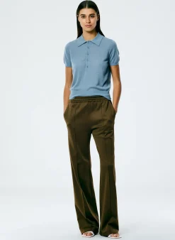 Clearance Tibi Active Knit Scottie Jogger Wood