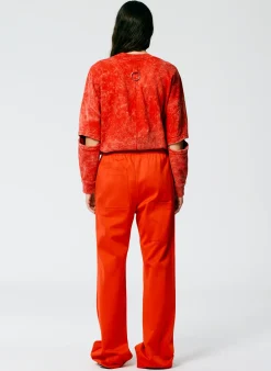 Outlet Tibi Active Knit Scottie Jogger Red