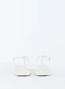 Sale Tibi Barry Kidskin Sandal Optic White