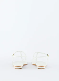 Sale Tibi Barry Kidskin Sandal Optic White