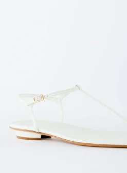 Sale Tibi Barry Kidskin Sandal Optic White