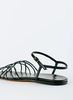 Tibi Berneice Kidskin Sandal Black