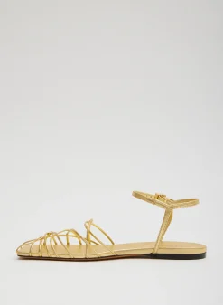 Best Tibi Berneice Kidskin Sandal Gold