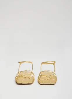 Best Tibi Berneice Kidskin Sandal Gold