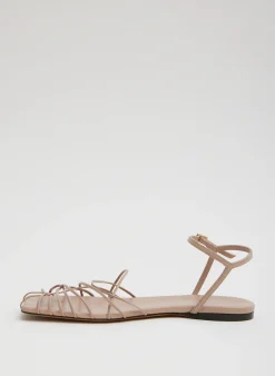 Outlet Tibi Berneice Kidskin Sandal Nude