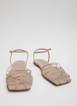 Outlet Tibi Berneice Kidskin Sandal Nude