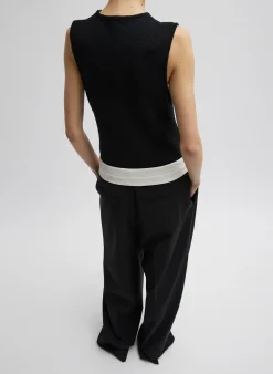 Sale Tibi Boucle Knit Sleeveless Top Black