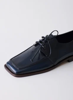 New Tibi Brody Square Toe Loafer Navy