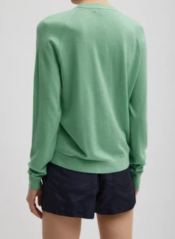 Sale Tibi Cashmere Silk Blend Slim Cardigan Green Tea
