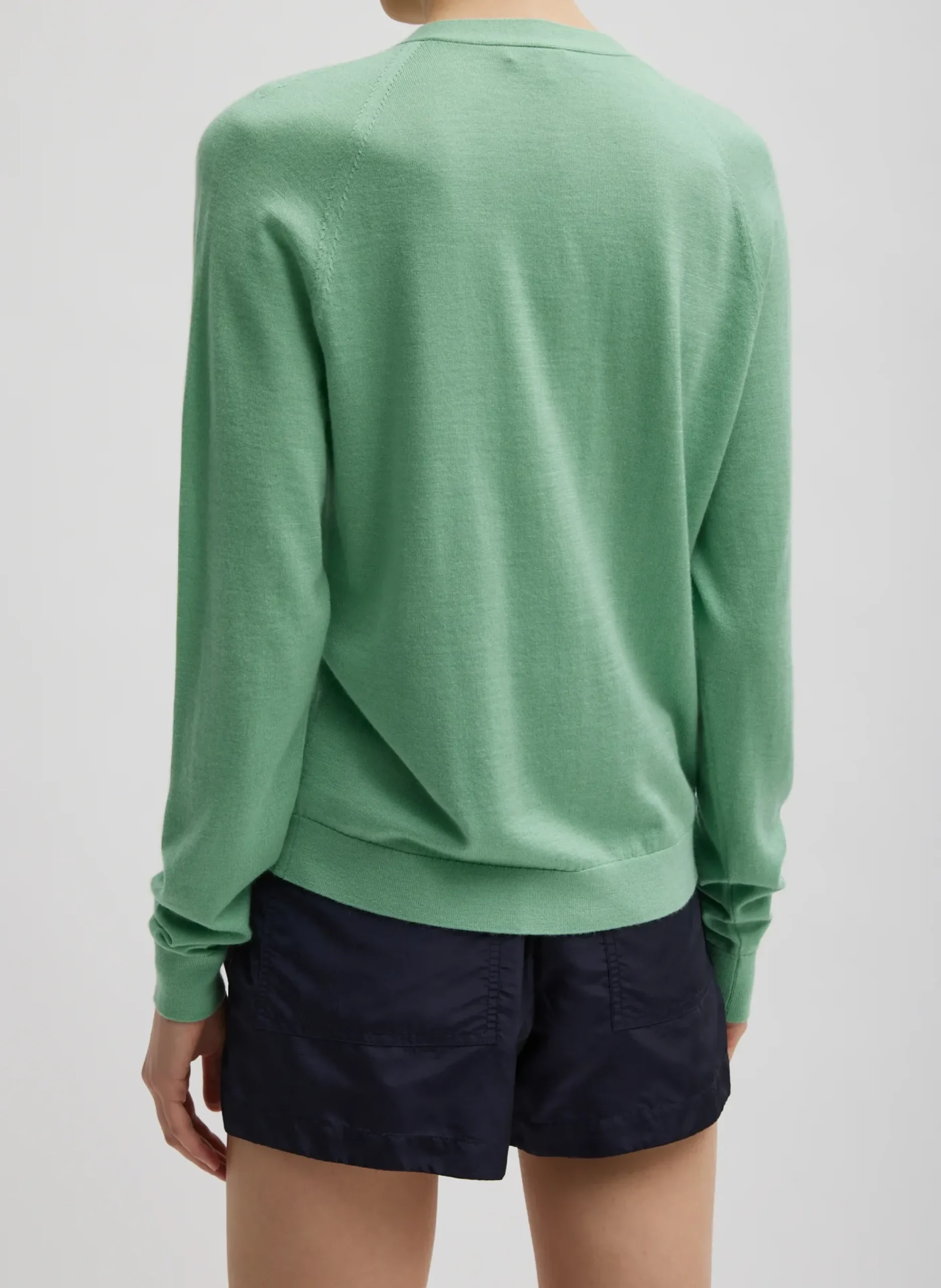 Sale Tibi Cashmere Silk Blend Slim Cardigan Green Tea