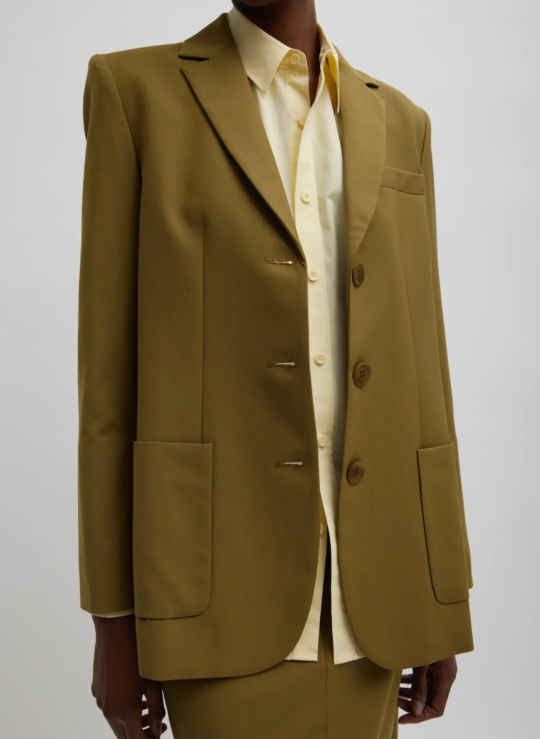 Outlet Tibi Charlie Men's Slim Shirt Lemon Ice