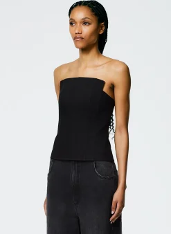 Tibi Chino Square Corset Black