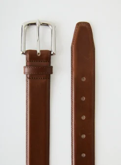 Hot Tibi Classic Men's Leather Belt Brown