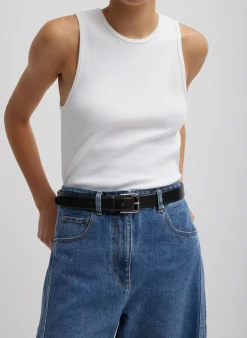 Outlet Tibi Classic Wash Denim Sid Jean Classic Blue