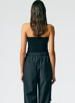 Outlet Tibi Compact Stretch Cashmere Tube Top Black