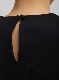Outlet Tibi Compact Ultra Stretch Knit Long Sleeve Slim Top Black