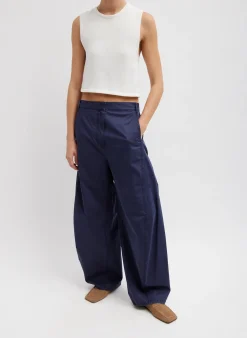 Clearance Tibi Cotton Criss Cross Cropped Sleeveless Sweater White