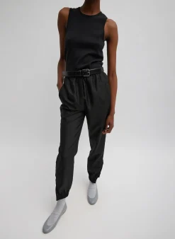 Clearance Tibi Crispy Nylon Kat Jogger Black