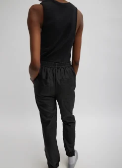 Clearance Tibi Crispy Nylon Kat Jogger Black