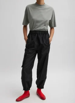 Tibi Crispy Nylon Wilt Pull On Jogger Black