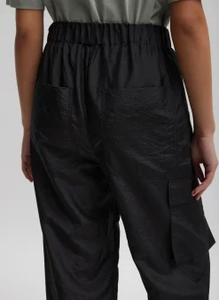 Tibi Crispy Nylon Wilt Pull On Jogger Black