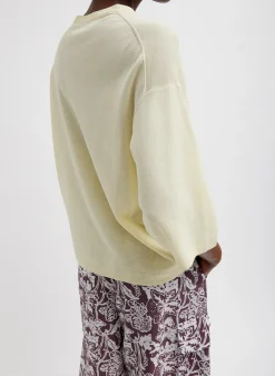 Online Tibi Crispy Sweater Oversized Easy T-Shirt Butter