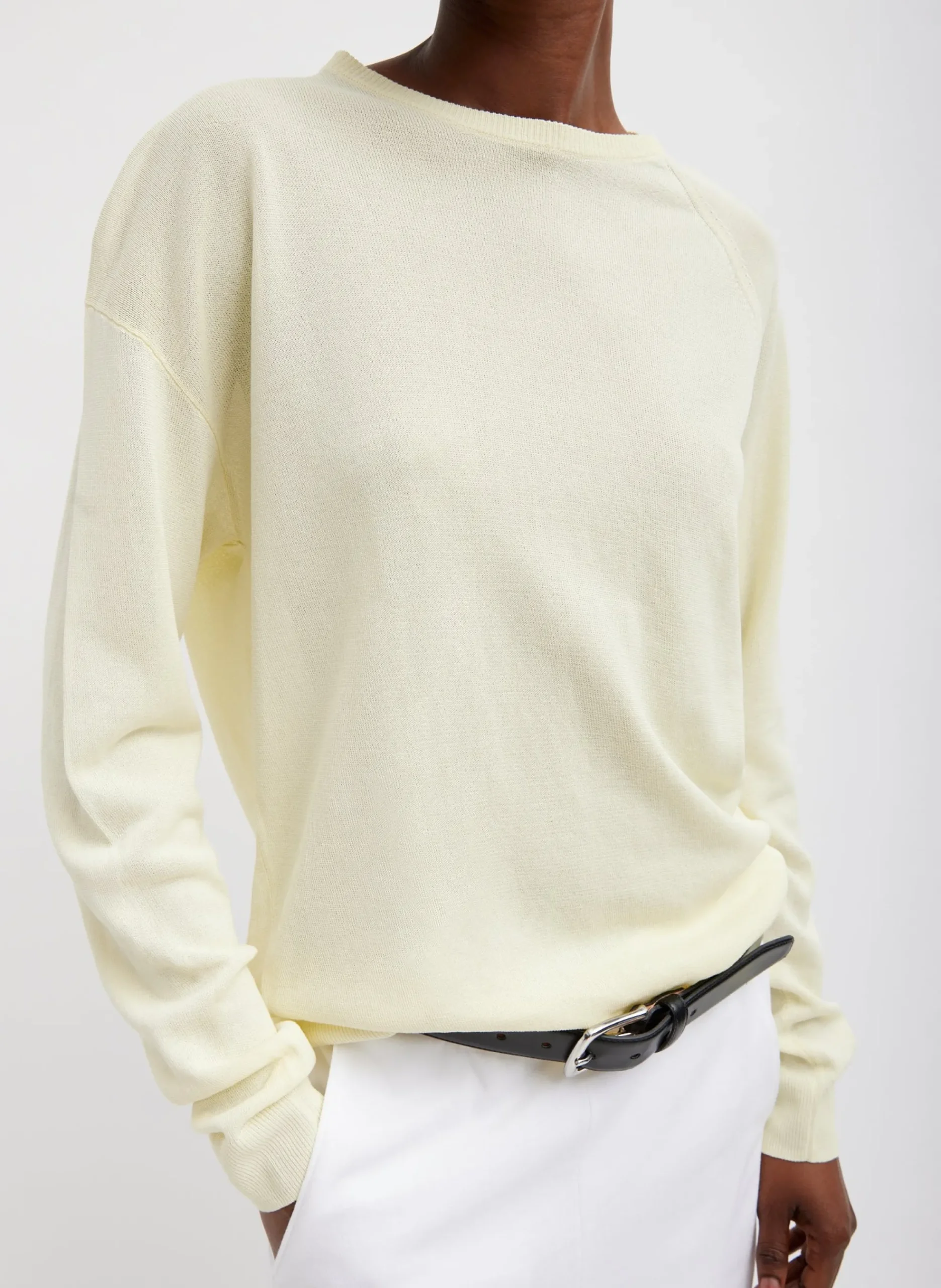 Tibi Crispy Sweater Pullover Butter
