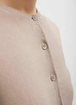 Online Tibi Crispy Sweater Shrunken Cardigan Dark Stone