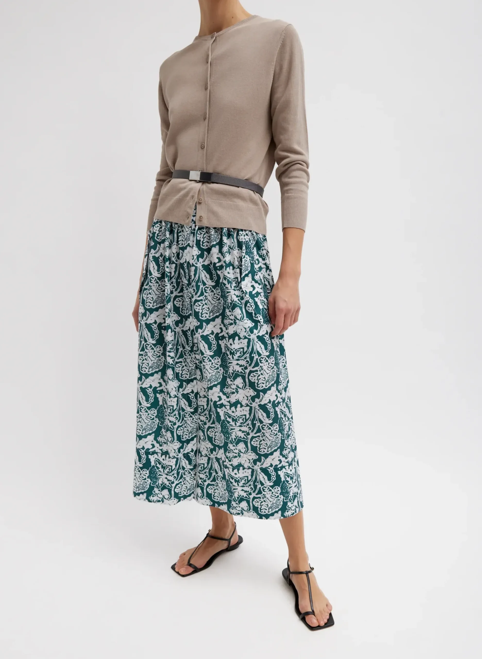 Online Tibi Crispy Sweater Shrunken Cardigan Dark Stone