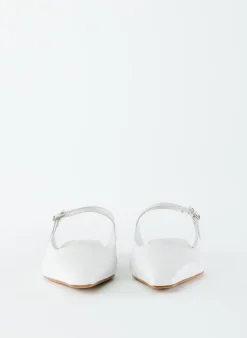 New Tibi Croc Print Rudy Flat White