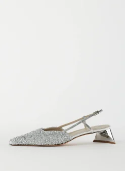 Best Tibi Curly Victor Slingback Silver