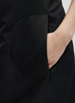 Outlet Tibi Daisy Embroidery Long Dress Black