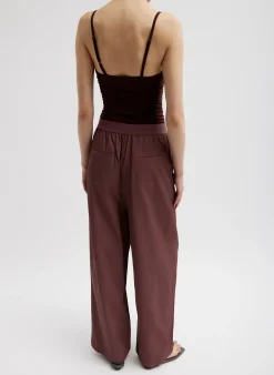 Discount Tibi Drapey Suiting Marit Pull On Pant Cinnamon