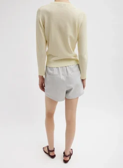 Discount Tibi Drapey Suiting Pull On Short Stone