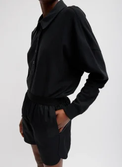 Discount Tibi Drapey Suiting Pull On Short Black