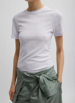 Discount Tibi Dry Loop Terry Baby T-Shirt Pale Lavender