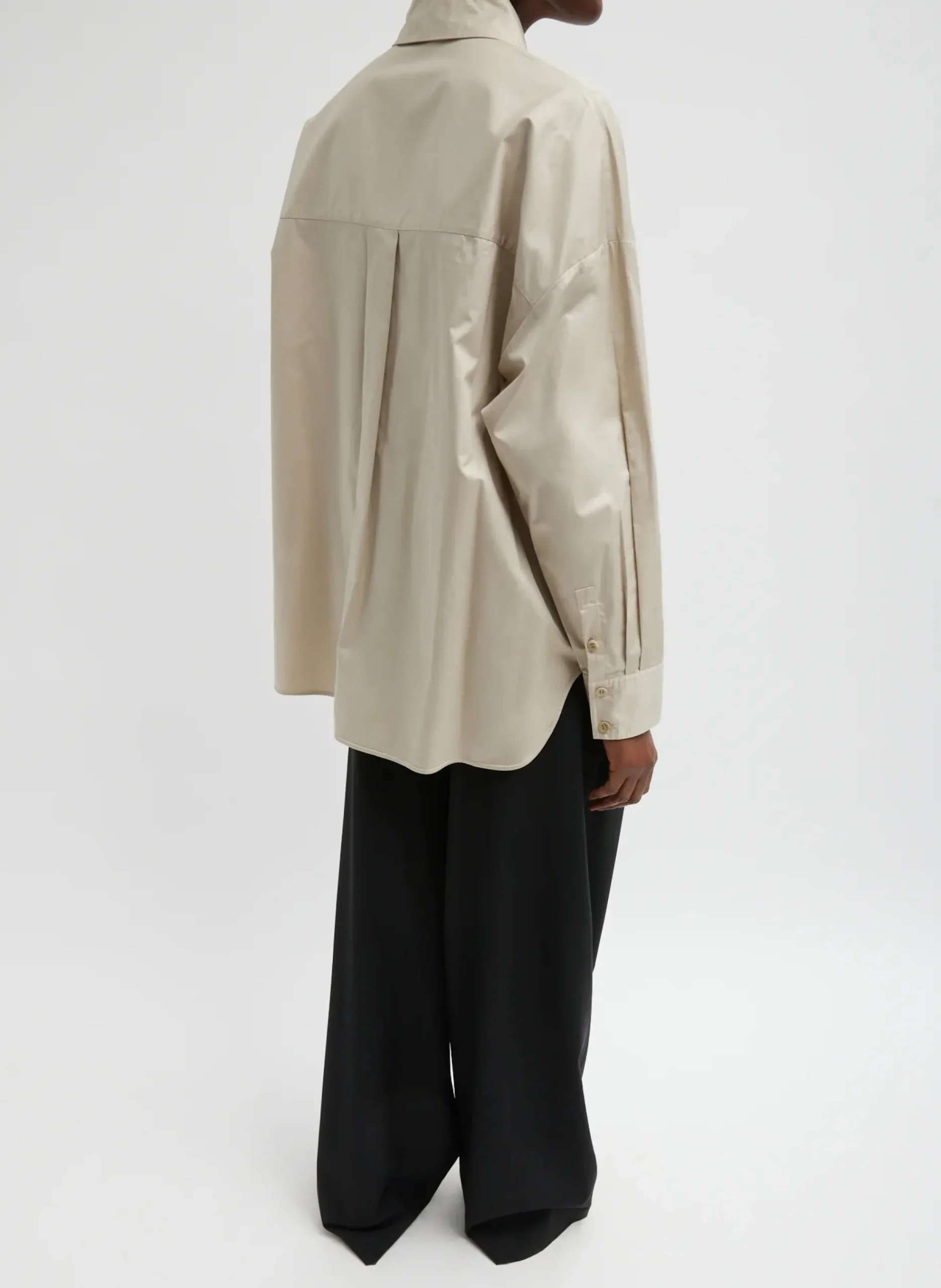 Online Tibi Eco Poplin Asymmetrical Shirt Ash