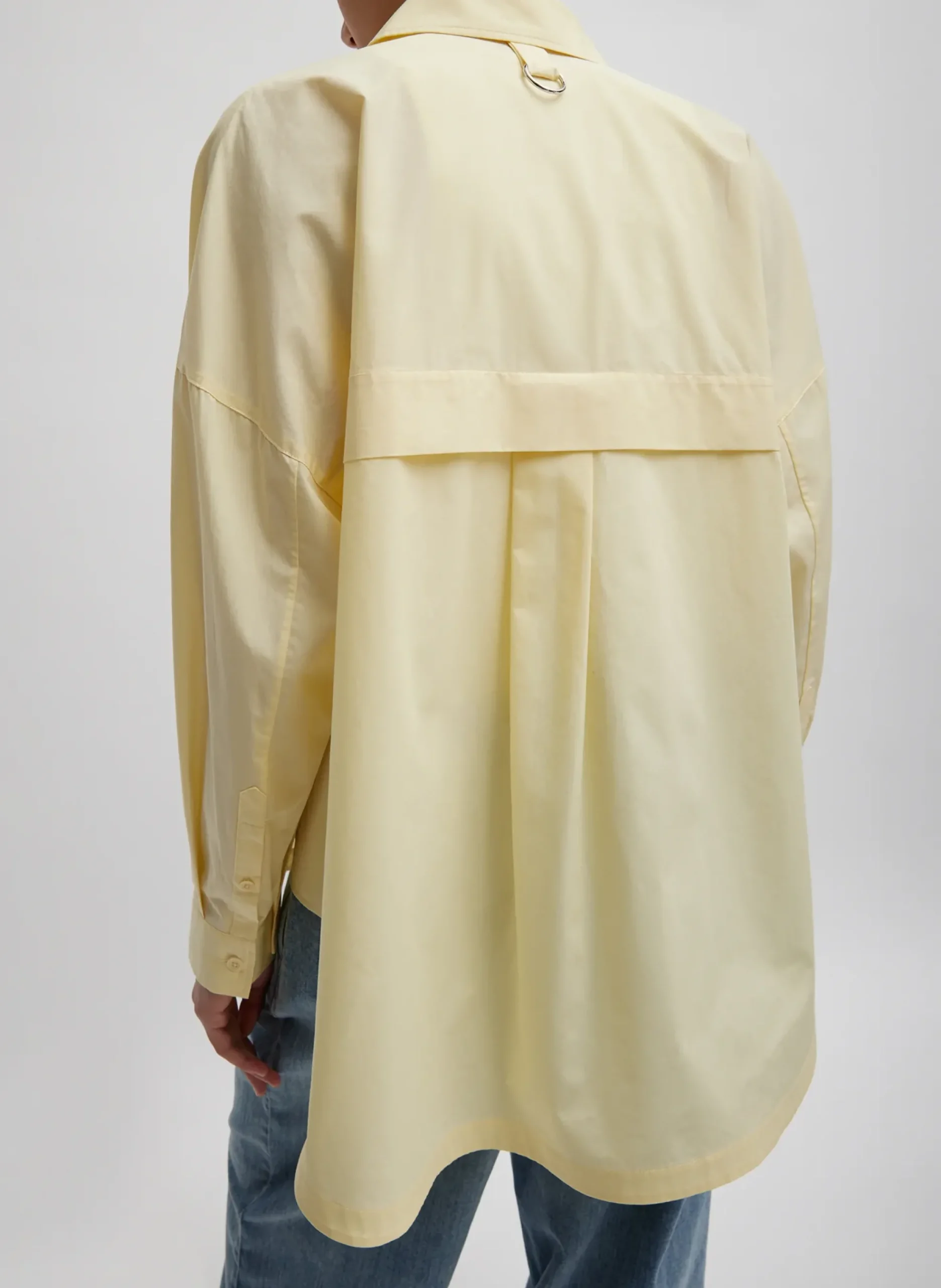 New Tibi Gabe Oversized Shirt Lemon Ice