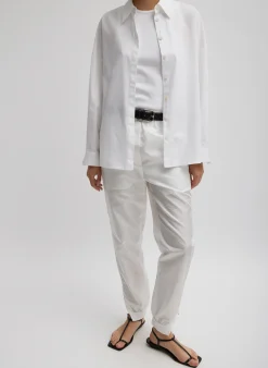 Tibi Gabe Oversized Shirt White
