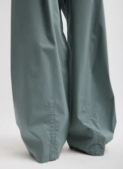 Tibi Garment Dyed Silky Cotton Sid Pant Green Limestone