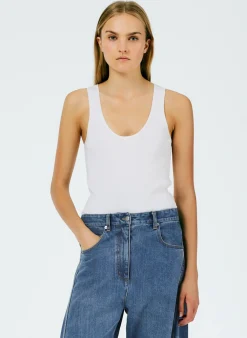 Clearance Tibi Giselle Tank Sweater White