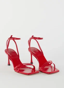 Clearance Tibi Guy Naplack Sandal Cherry Red