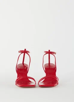 Clearance Tibi Guy Naplack Sandal Cherry Red