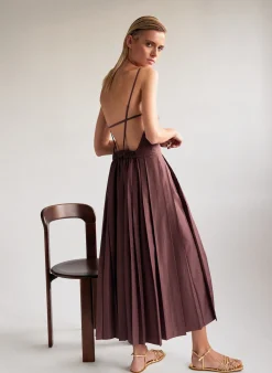 Online Tibi Italian Sporty Nylon Overall Dress Cinnamon